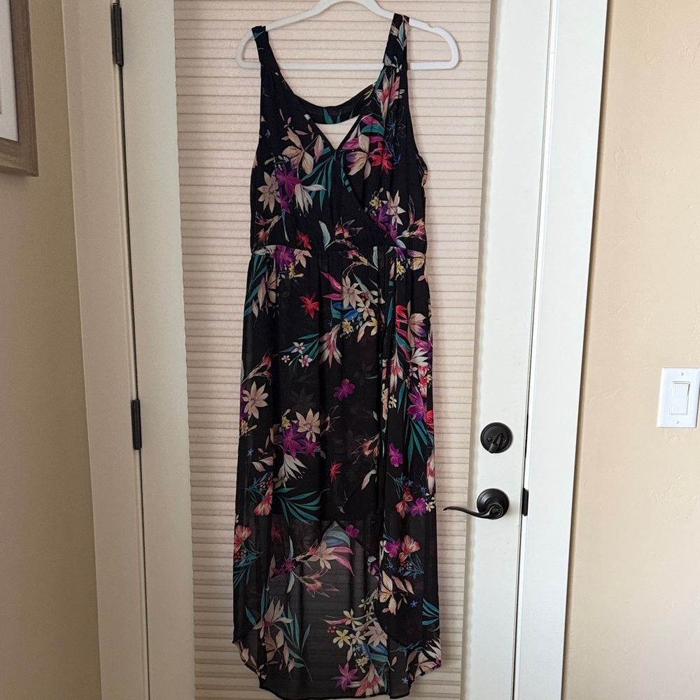 Floral Black Maxi Dress